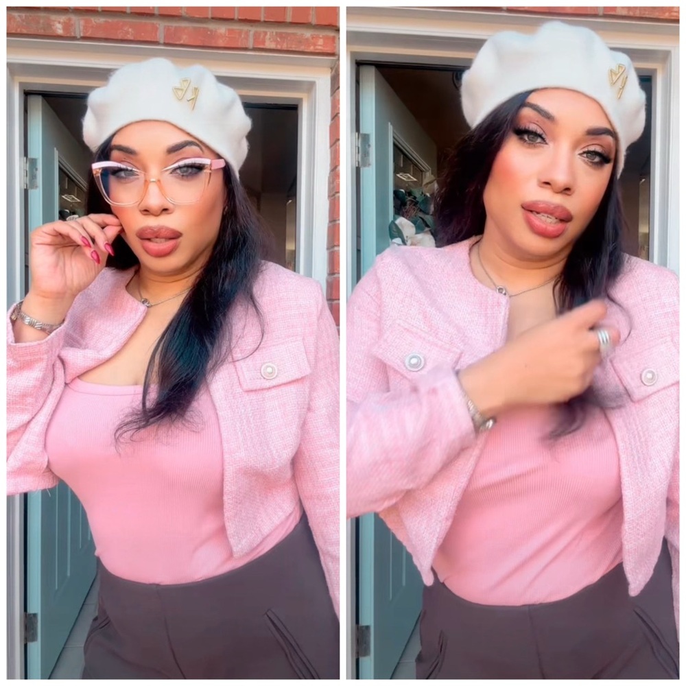 Pink Tweed Jacket- SY